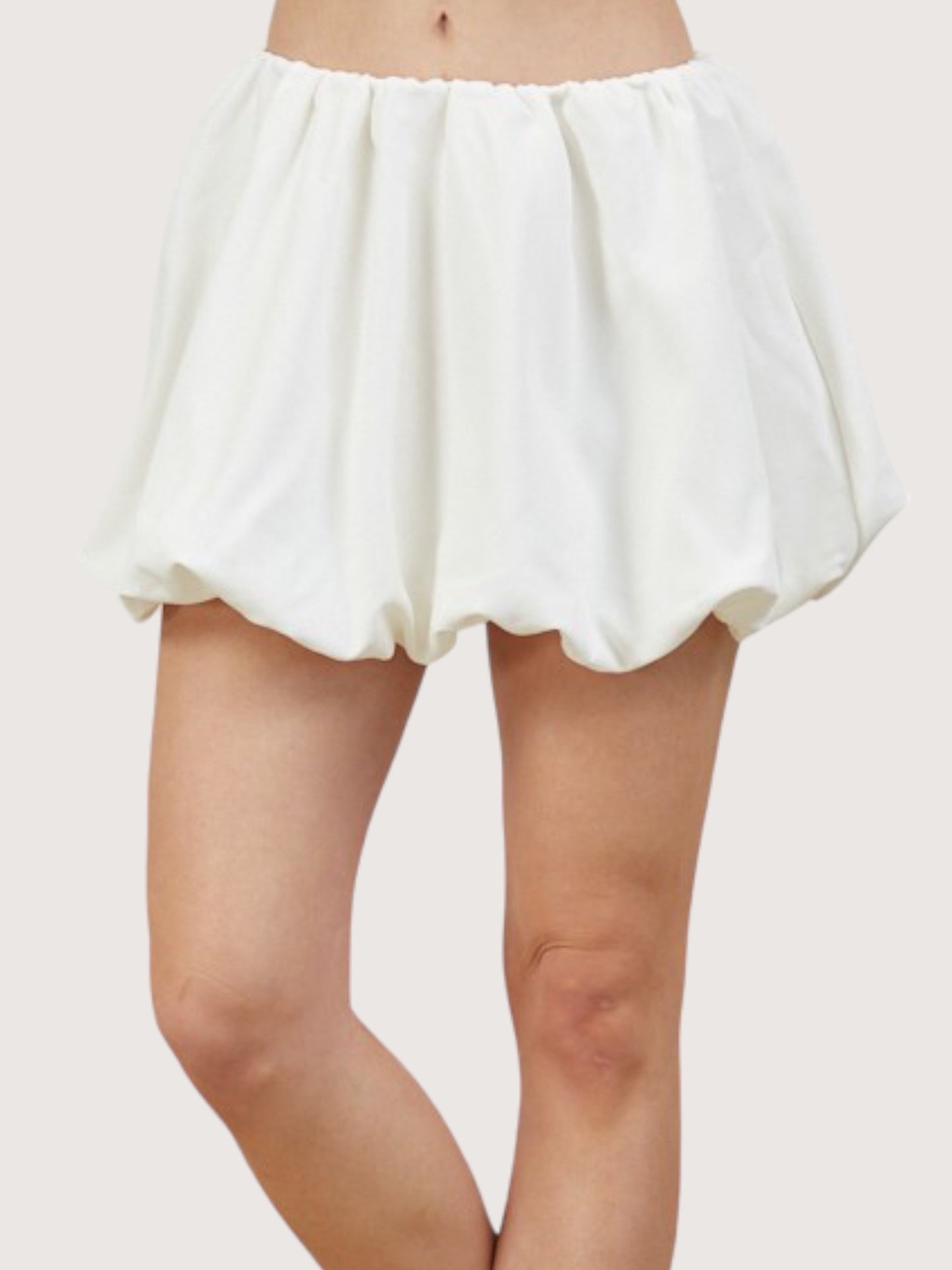 Bubble Hem Skirt | White