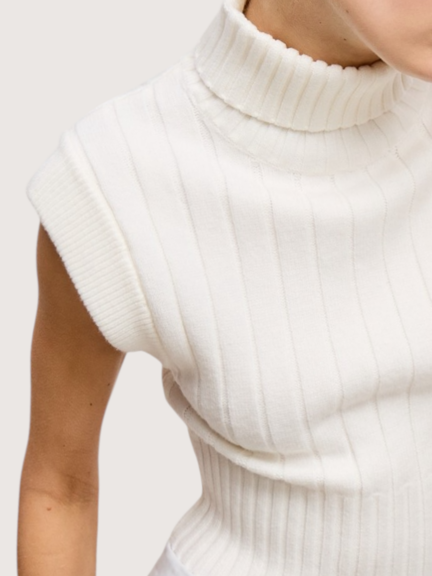 Cropped Sweater Top | Ivory