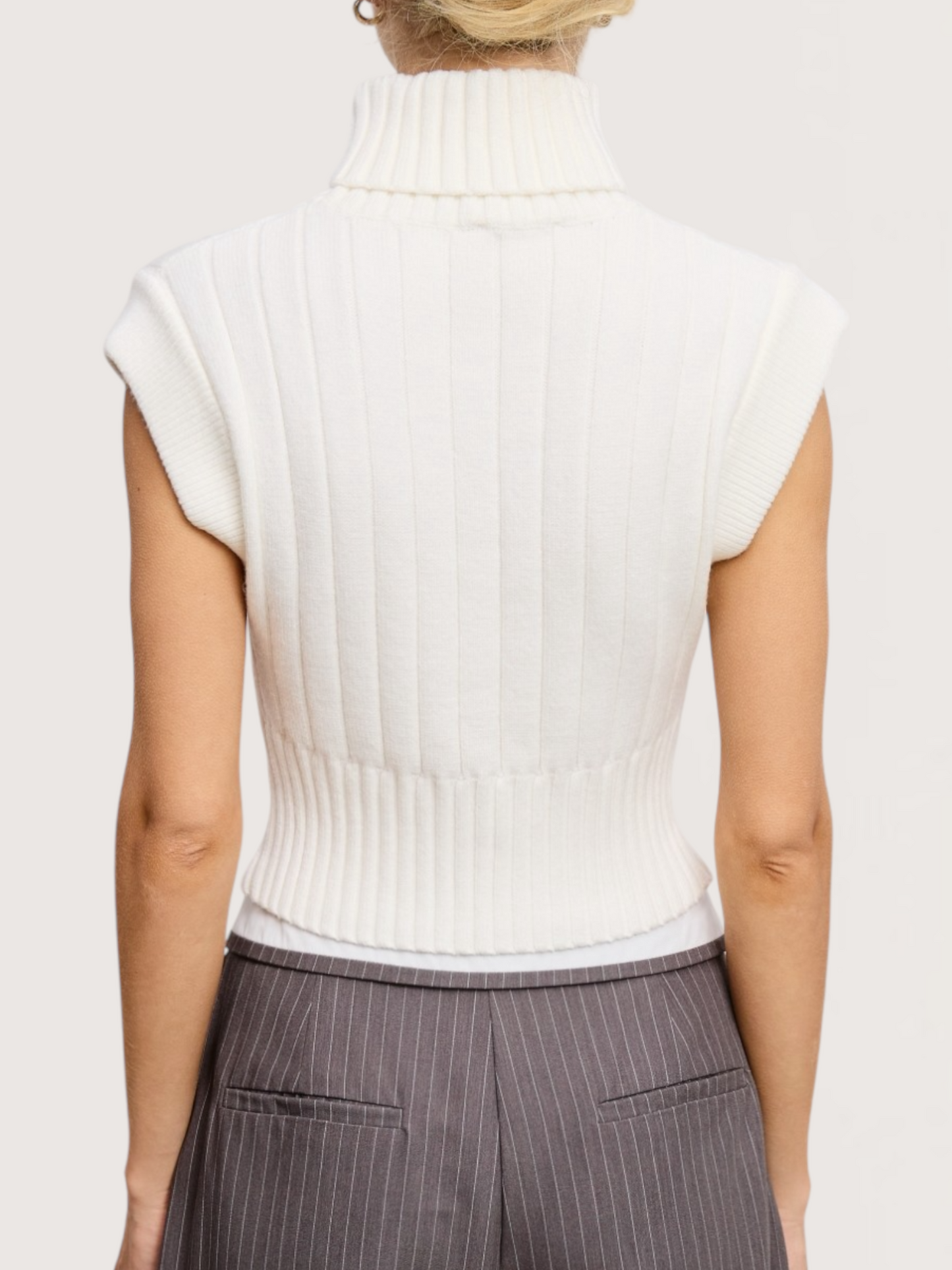 Cropped Sweater Top | Ivory
