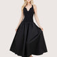 Plunging Neckline Maxi Dress