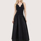 Plunging Neckline Maxi Dress