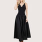 Plunging Neckline Maxi Dress