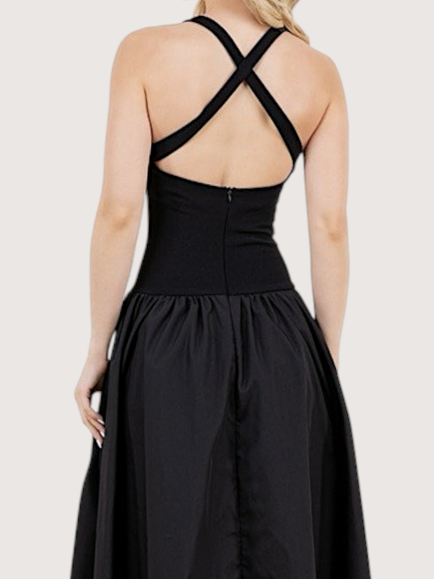 Plunging Neckline Maxi Dress