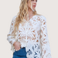 Chiara Lace Cardigan | White