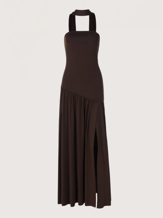 Strapless Scarf Maxi Dress