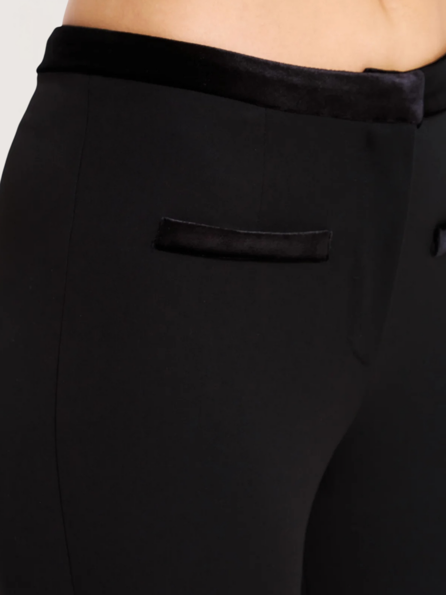 Velvet Trim Capri Pant