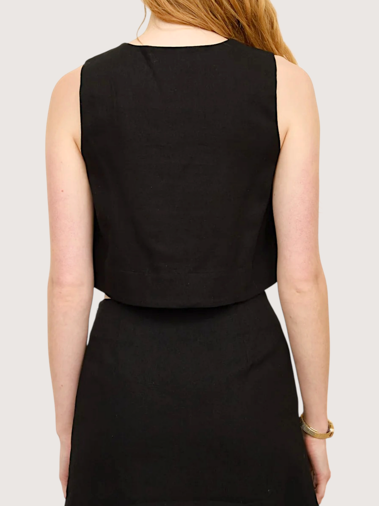 Scallop Trim Top | Black