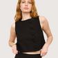Scallop Trim Top | Black
