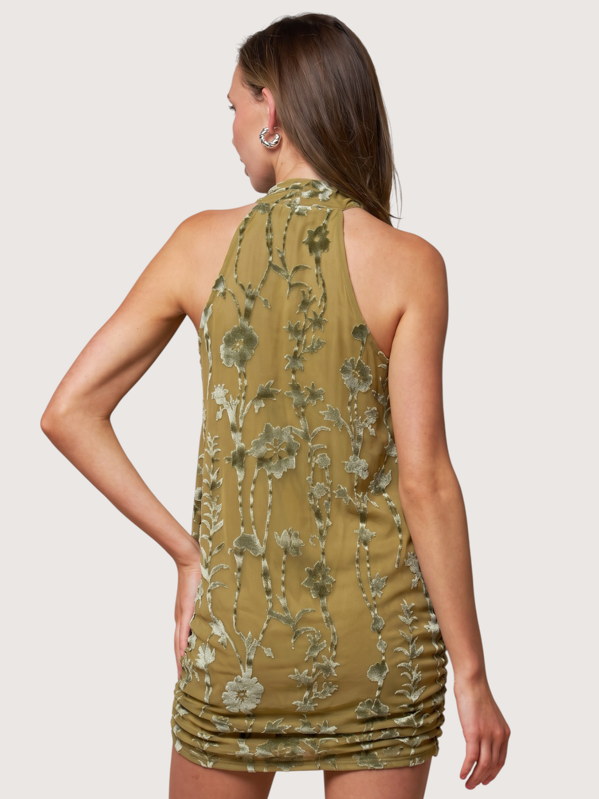 Velvet Burn Out Mini Dress