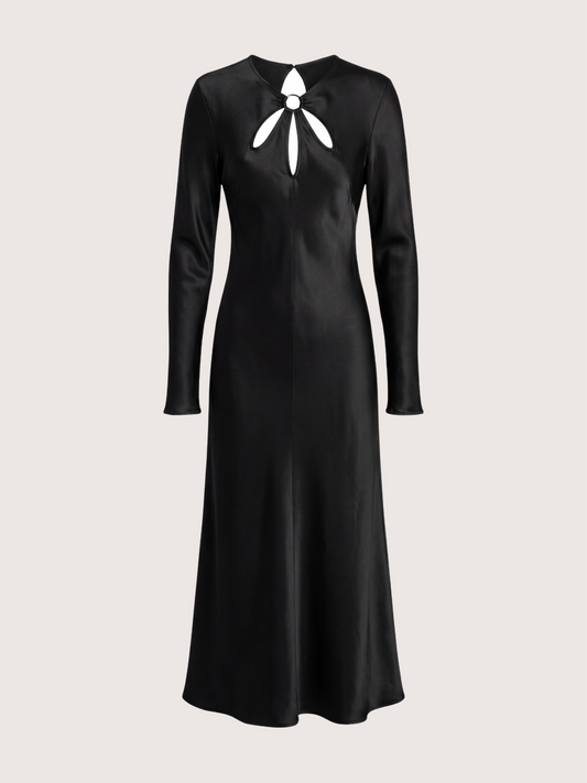 Aria Keyhole Satin Dress
