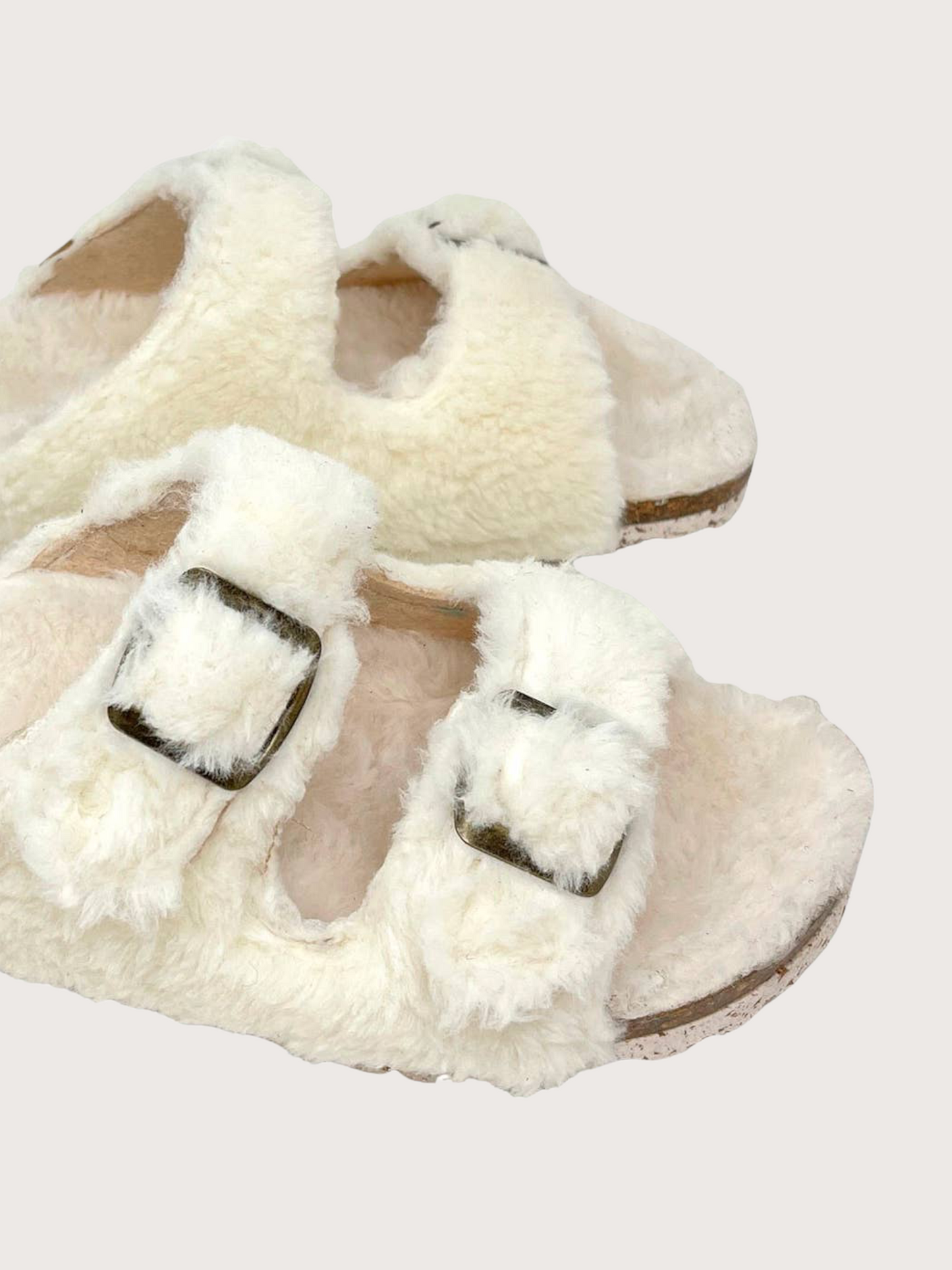 White Furry Slippers (7839598510298)